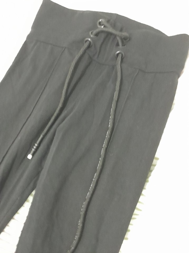 kız cocuk  Siyah Dar Kesim  Kumaş tayt - Görsel 3