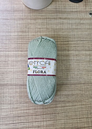 5 adet Etrofil Flora organik el örgü ipi Koyu Mint Yeşili rengi