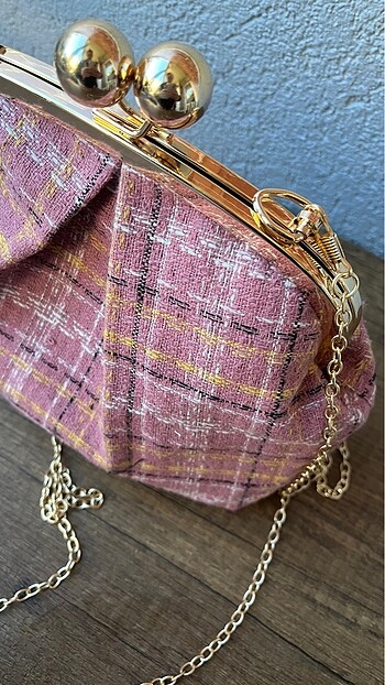 Mango Pembe Vintage Çanta