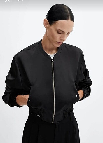 Mango saten bomber ceket 