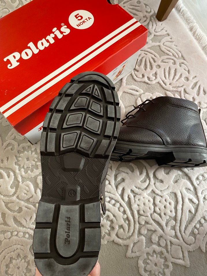 Klasik Kahverengi Deri Bağcıklı Erkek Bot - Görsel 3