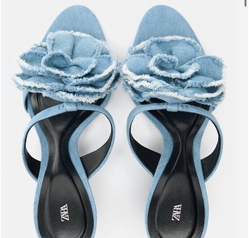 39 Beden mavi Renk Zara denim topuklu