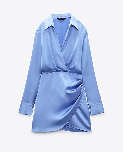 Zara saten elbise