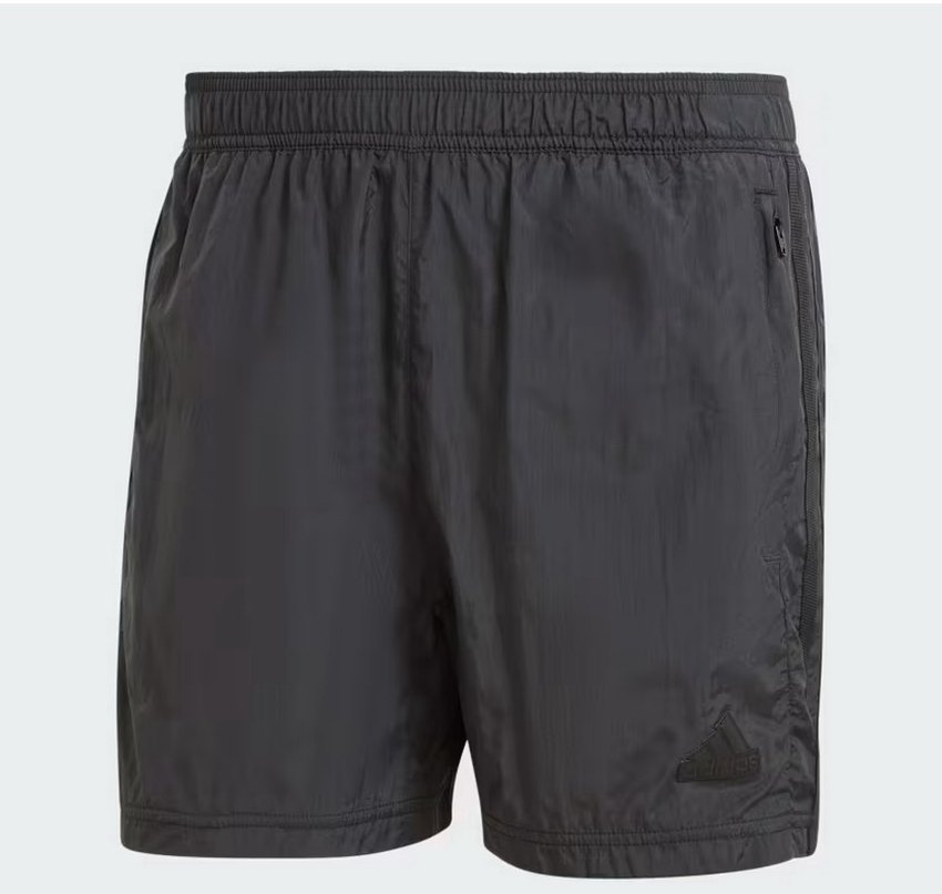 Erkek siyah Kısa Fermuarlı Spor Şort - Görsel 2