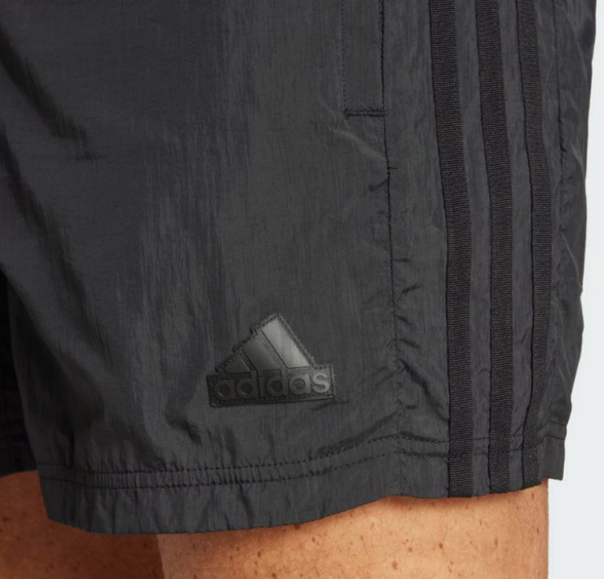 Erkek siyah Kısa Fermuarlı Spor Şort - Görsel 3