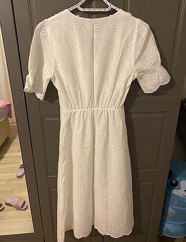 Beyaz fisto elbise - Görsel 5