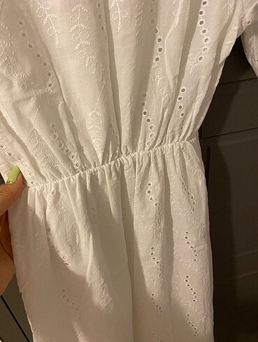 Beyaz fisto elbise - Görsel 7
