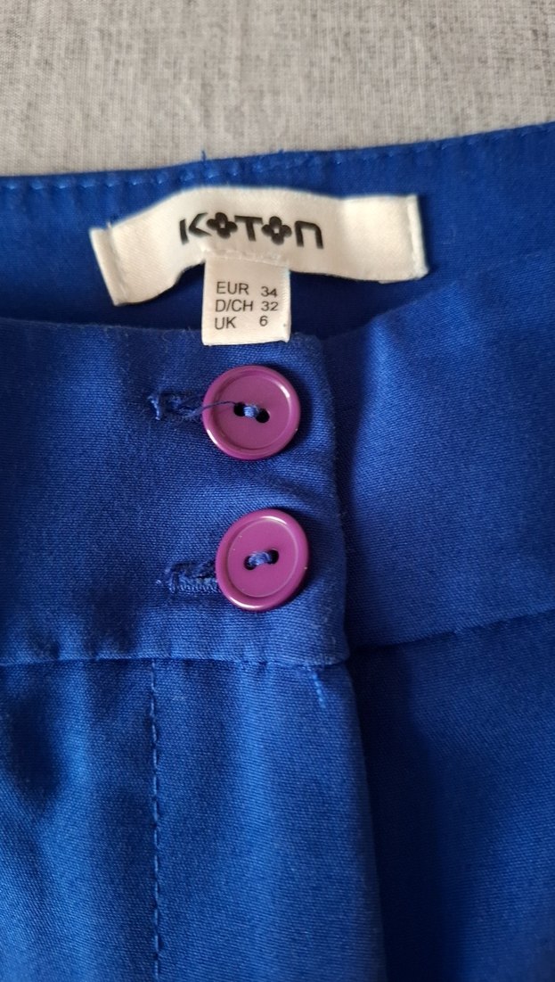 Kadın Mavi Normal Boy Kumaş Pantolon - Görsel 3