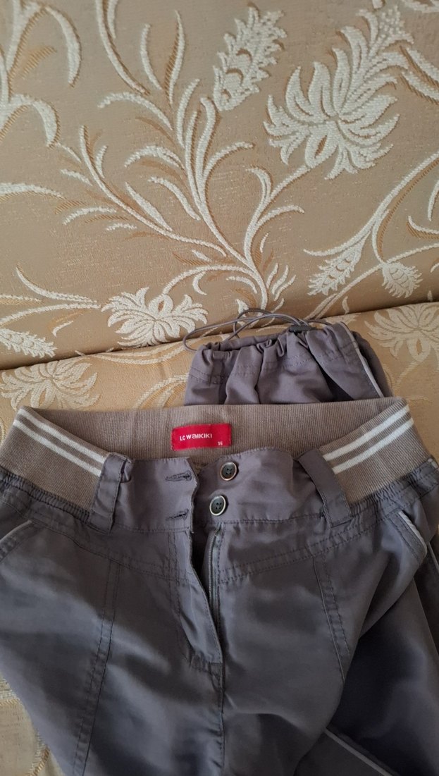 Yazlık Gri Kadın Günlük pantolon - Görsel 4