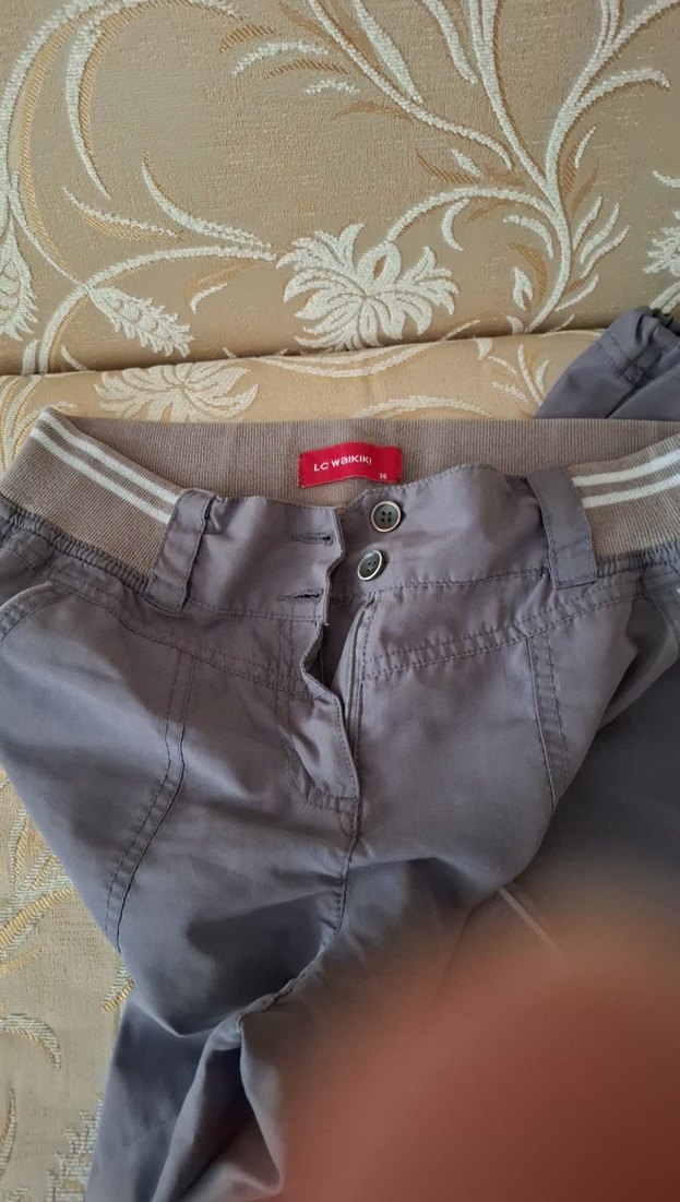 Yazlık Gri Kadın Günlük pantolon - Görsel 3