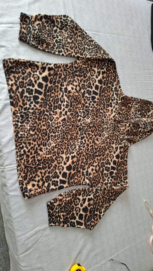 Kahverengi Leopar Desenli Kapüşonlu Sweatshirt - Görsel 5