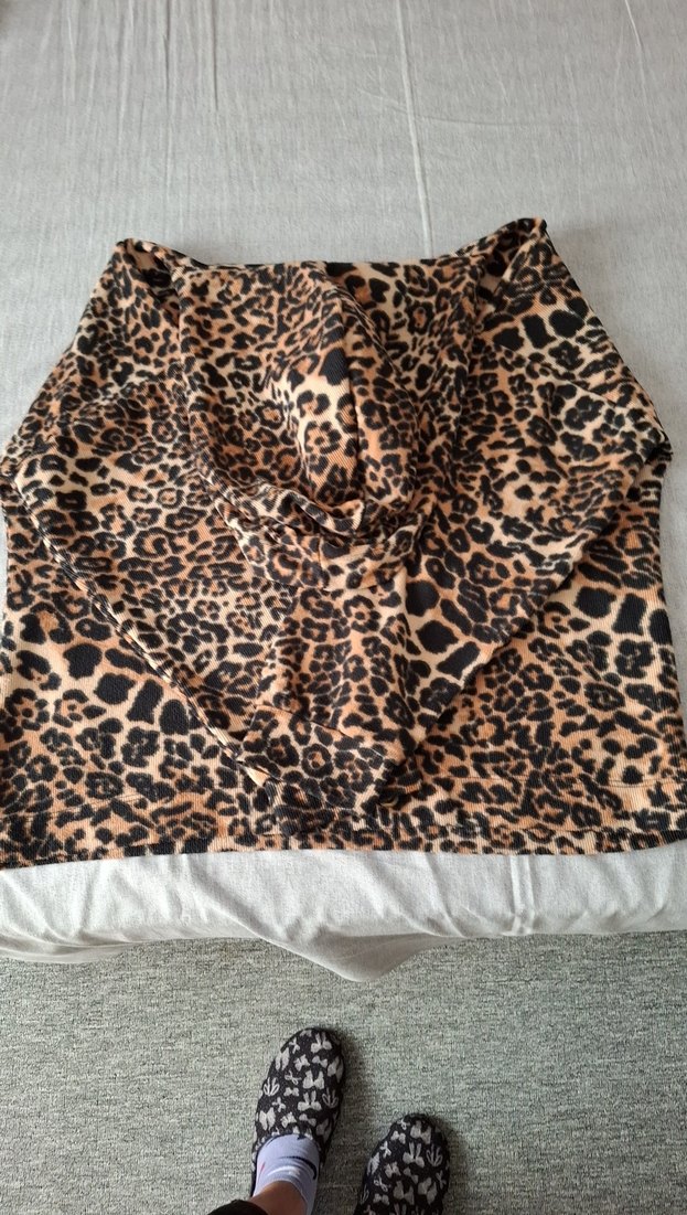 Kahverengi Leopar Desenli Kapüşonlu Sweatshirt - Görsel 4