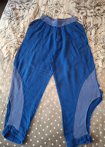 Mavi Bohem Kadın Keten Pantolon - Görsel 3