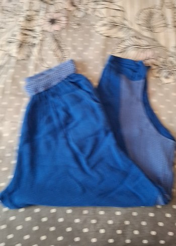 Mavi Bohem Kadın Keten Pantolon - Görsel 2