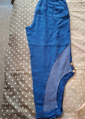 Mavi Bohem Kadın Keten Pantolon - Görsel 4