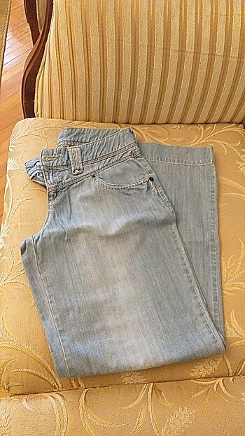 Bayan Bol Paça Kot Pantolon - Görsel 11