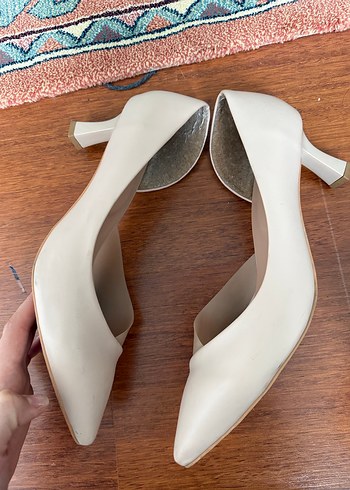 Bej Stiletto Topuklu Kadın Ayakkabı - Görsel 3