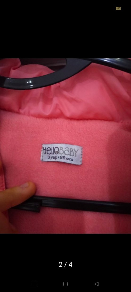 Kız Çocuk Kapüşonlu Fermuarlı Pembe Mont - Görsel 4