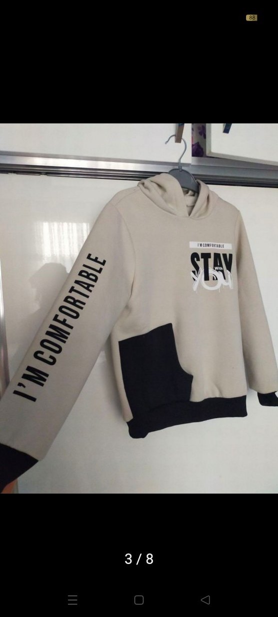 Gri Kapüşonlu Erkek Çocuk alt üst takim - Görsel 3