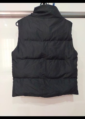 Siyah Fermuarlı Yüksek Yakalı Kadın Yelek - Görsel 3