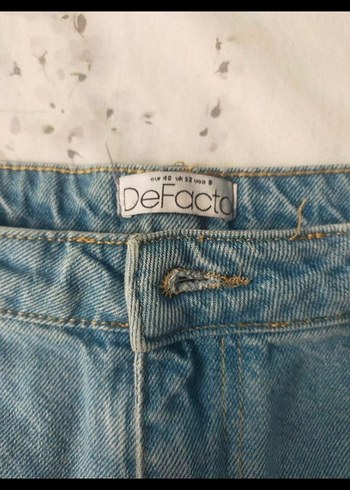 Kadın Mavi Denim Mini Şort - Görsel 2