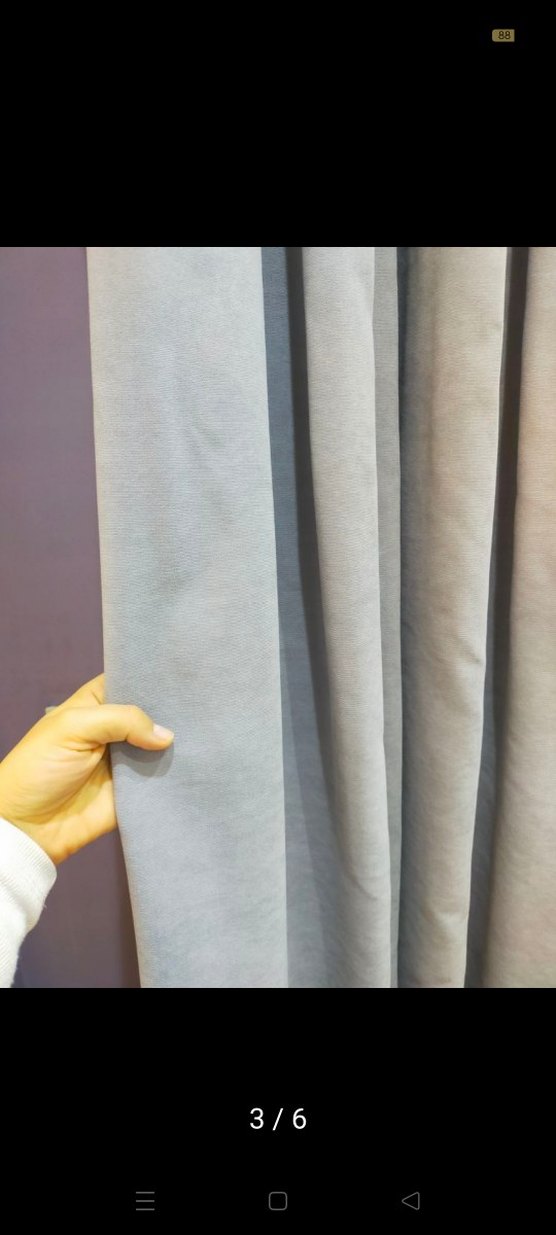 Modern Klasik Gri Mor Nakışlı Perde - Görsel 3