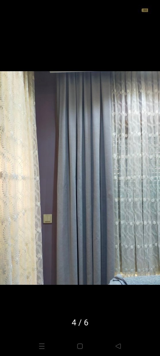 Modern Klasik Gri Mor Nakışlı Perde - Görsel 4