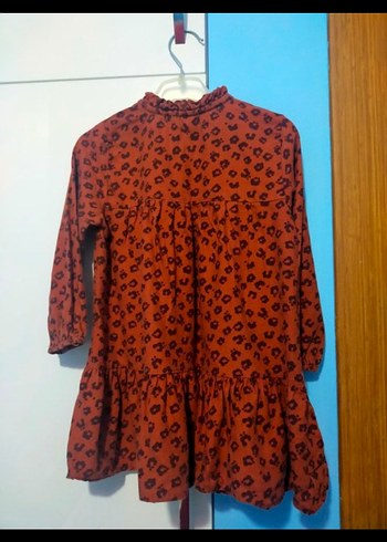 Kız Çocuk Düğmeli Bohem Elbise - Görsel 2