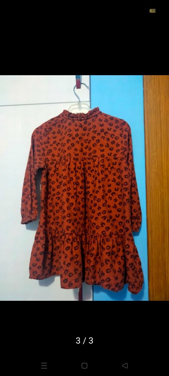 Kız Çocuk Düğmeli Bohem Elbise - Görsel 2