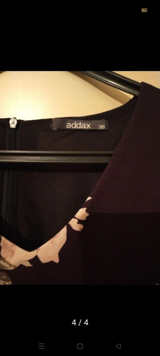 Mor Çiçek Desenli Bohem Mini elbise - Görsel 3