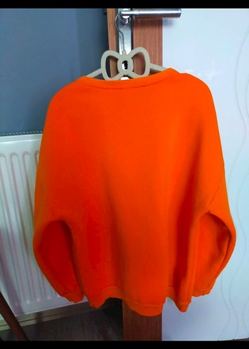 Turuncu Baskılı Oversize Sweatshirt - Görsel 3