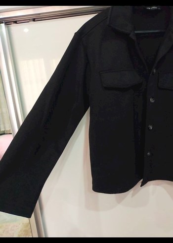 Düğmeli Siyah Midi Kadın Ceket - Görsel 6
