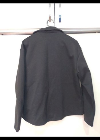 Düğmeli Siyah Midi Kadın Ceket - Görsel 7