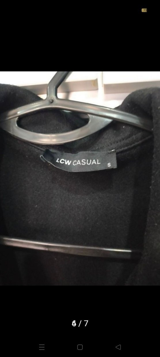 Düğmeli Siyah Midi Kadın Ceket - Görsel 5