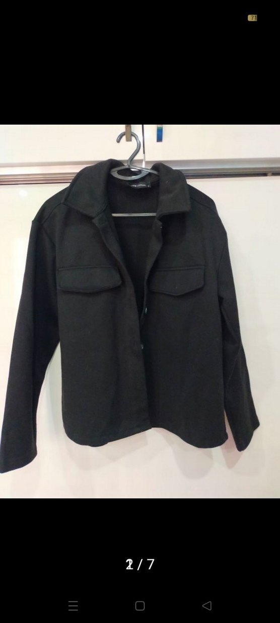 Düğmeli Siyah Midi Kadın Ceket - Görsel 2