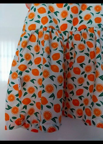 Kız Çocuk Renkli Desenli Fırfırlı Elbise - Görsel 4