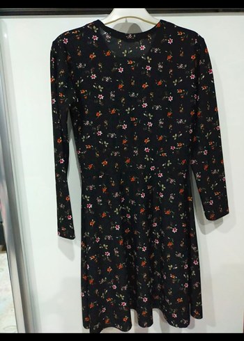 Çiçek Desenli Uzun Kollu Mini Elbise - Görsel 4