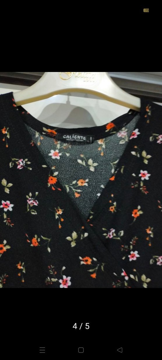 Çiçek Desenli Uzun Kollu Mini Elbise - Görsel 3