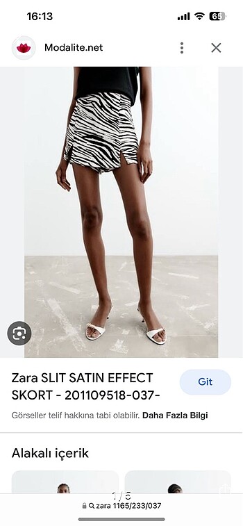 Zara mini etek