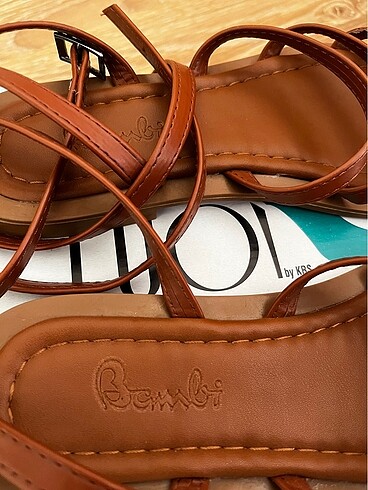 36 Beden camel Renk Bambi taba sandalet