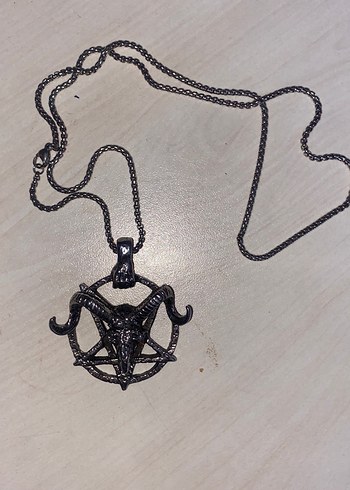 Pentagram Keçi Titanyum Paslanmaz Gotik Metalhead kolye