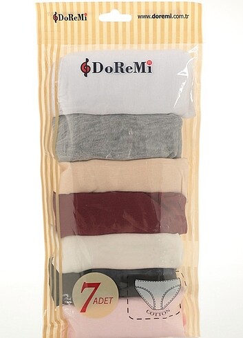 DoReMi Desenli Daily Fit 7'li Günlük Rahat Kalıp Kadın Külot Kat