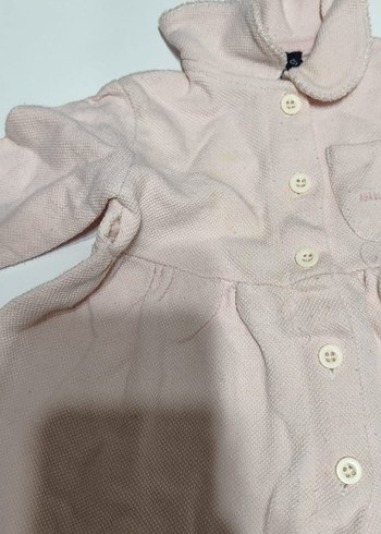 Pembe Düğmeli Kız Çocuk Polar Ceket - Görsel 2