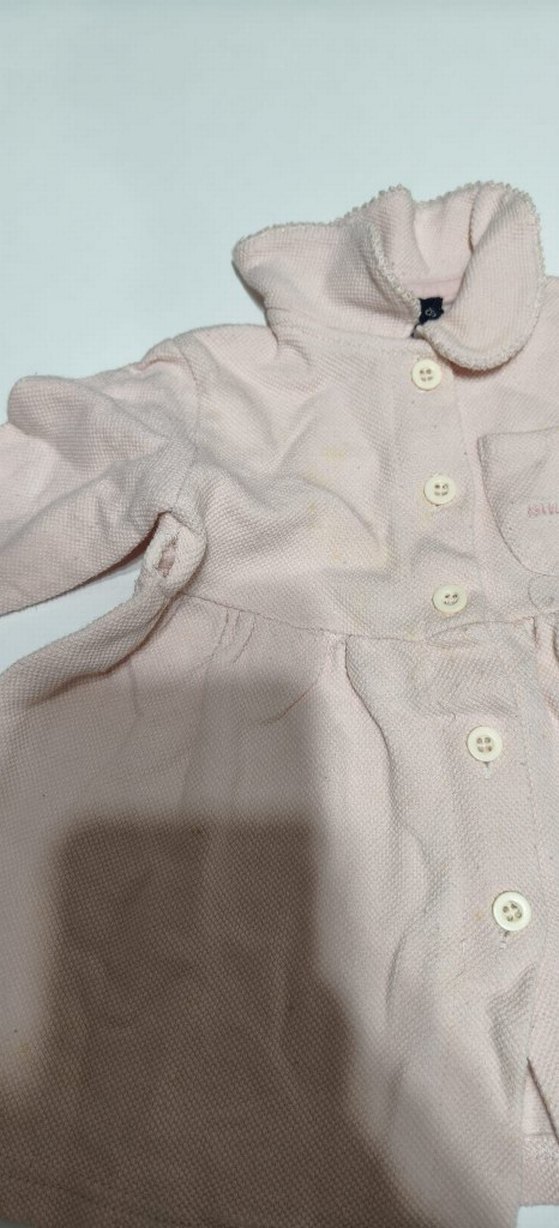 Pembe Düğmeli Kız Çocuk Polar Ceket - Görsel 2