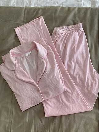 Pembe alt üst pijama takımı