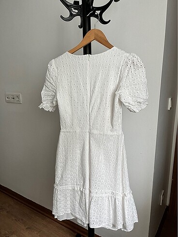 s Beden beyaz Renk Fisto elbise