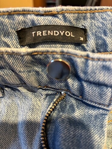 38 Beden mavi Renk Trendyolmilla Yüksek Bel Bootcut Jean
