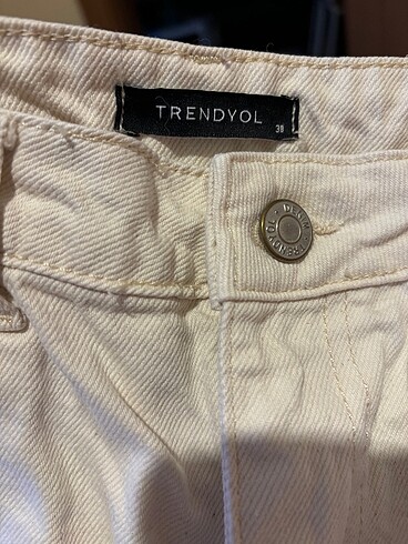Trendyol & Milla Trendyolmilla Ekru Yüksek Bel Wide Leg Jean