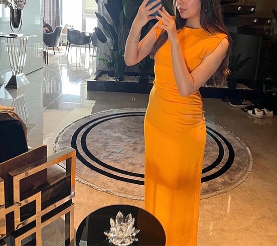 Zara Zara turuncu elbise
