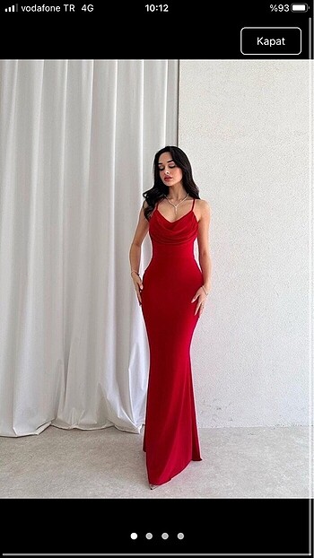 Mooi butik kırmızı elbise